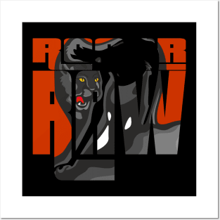 Buy Rooar Raw Panther - Roaring Panther Birthday Gift Shirt Posters and Art